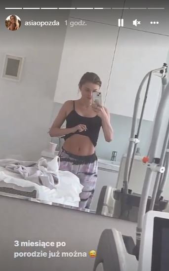 Joanna Opozda pokazała brzuch trzy miesiące po porodzie