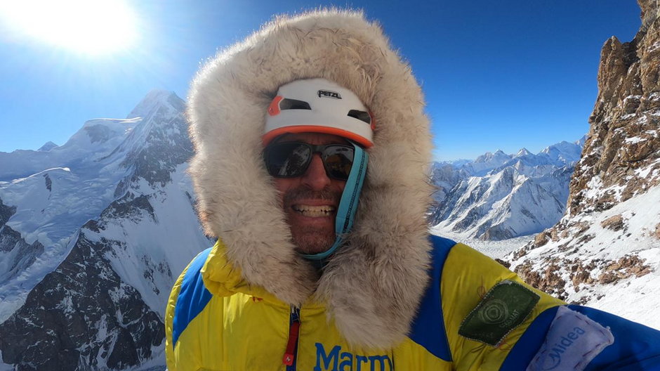 Antonis Syrakis podczas zimowej wyprawy na K2