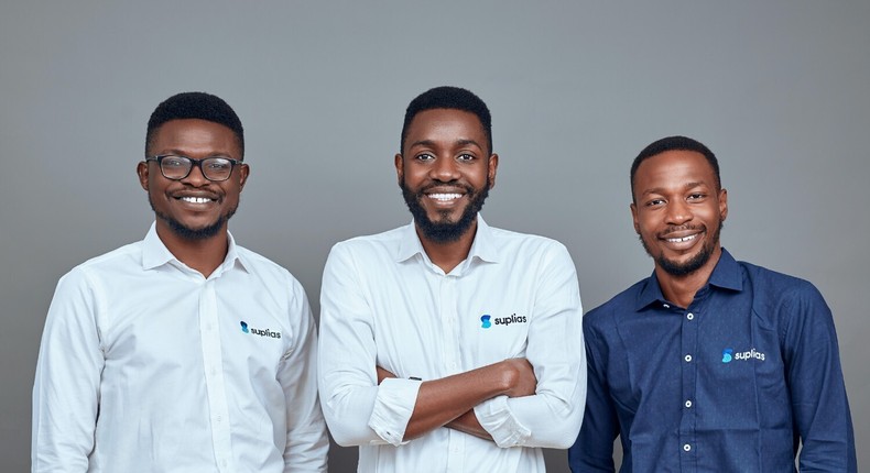 Suplias co-founders: L-R. Michael Adesanya (COO), Sefa Ikyaator (CEO), Stephen Igwue (CTO)