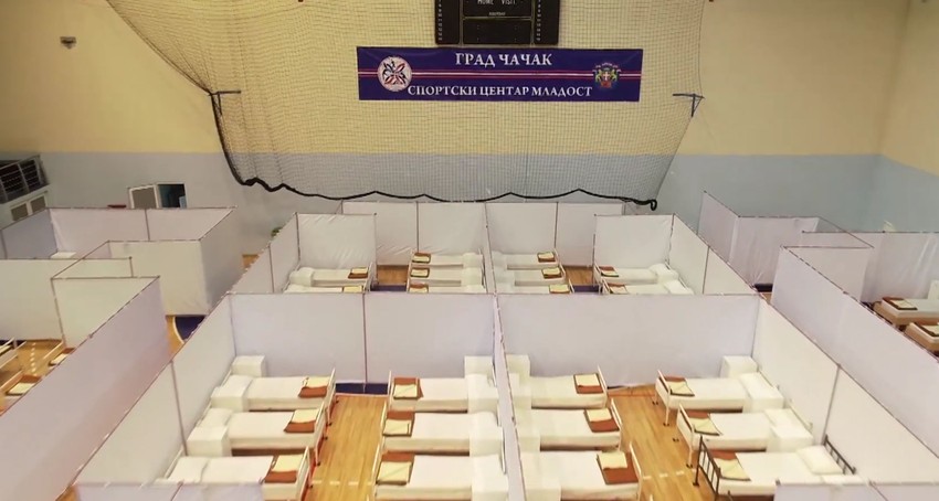 Čačak Plava hala u Atenici privremena bolnica 