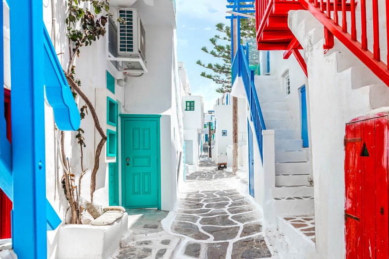 Uliczki Mykonos