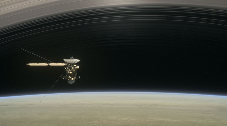 Így nézhetett ki a Cassini nem sokkal a becsapódás előtt /Fotó: AFP