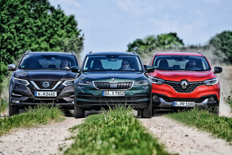 SUV-y z kapelusza: Nissan Qashqai, Renault Kadjar i Skoda Karoq