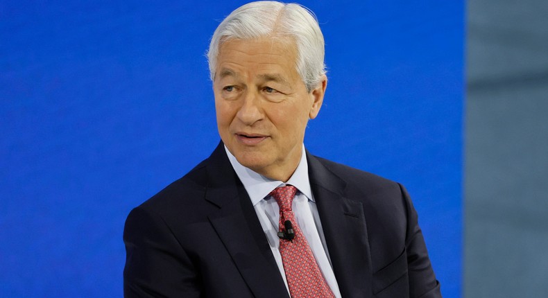 JPMorgan CEO Jamie Dimon speaks at the DealBook conference.Michael M Santiago/Getty Images