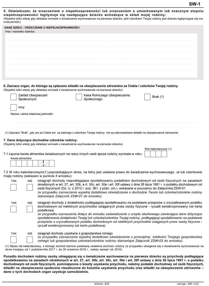 Strona 6 Dodatkowe dochody