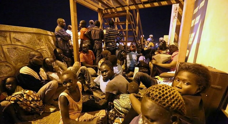 Fleeing residents of South Sudan.