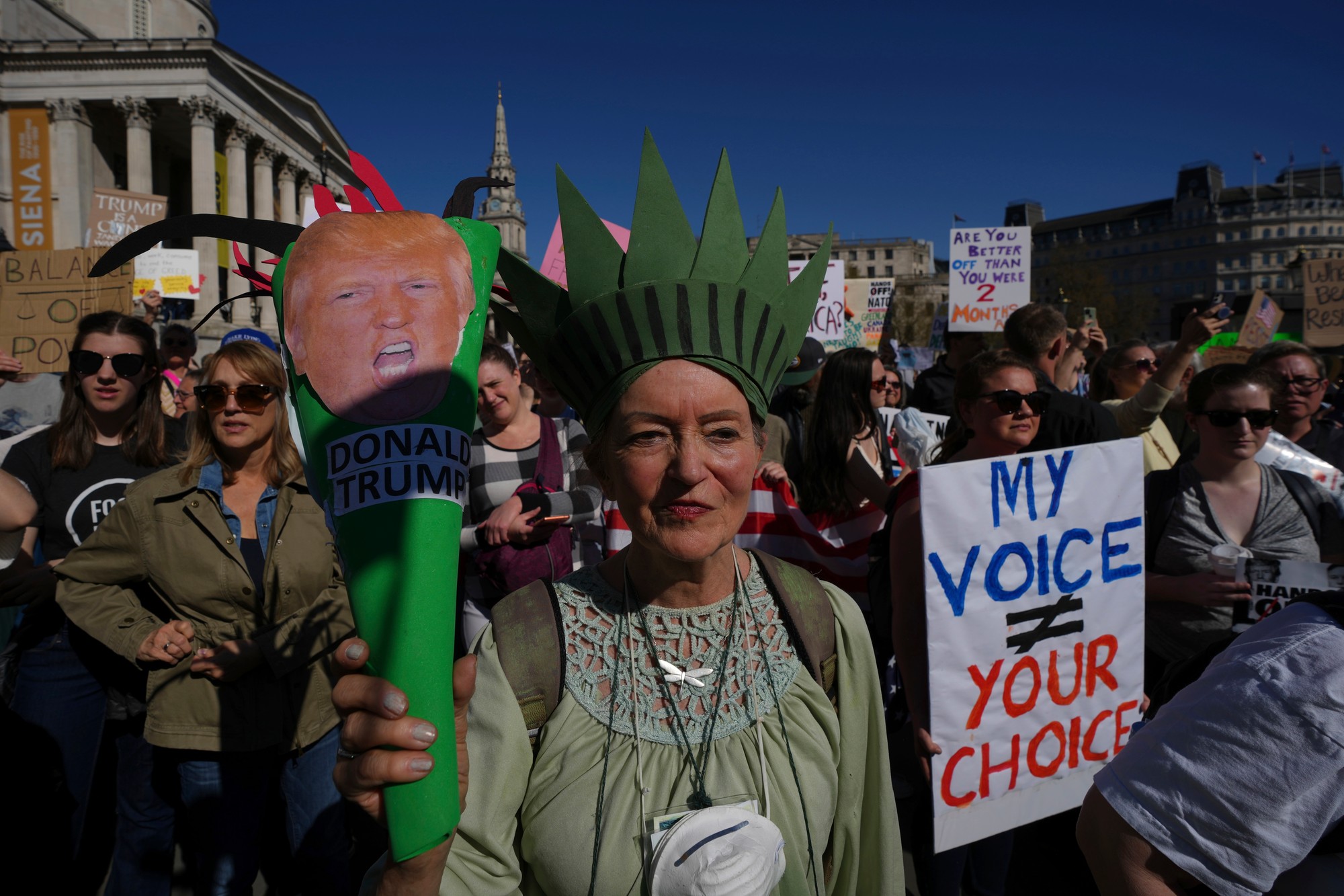 Protest proti Trumpovi v Londýne. 