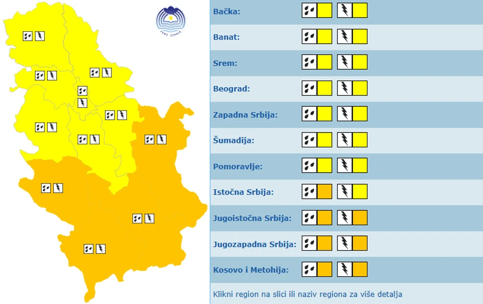 meteoalarm 26. aprila