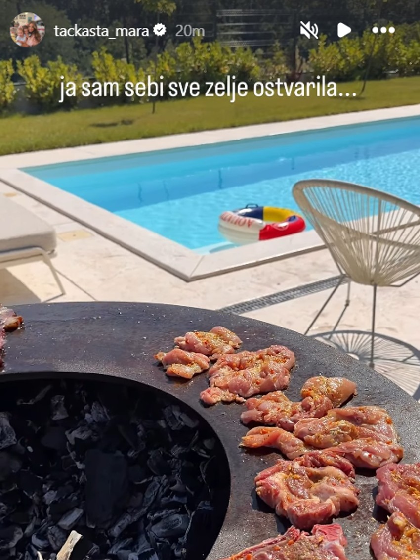 Tačkasta Mara podelila snimak iz dvorišta vile