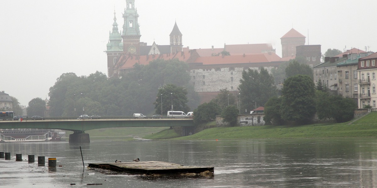 Zalane bulwary w Krakowie