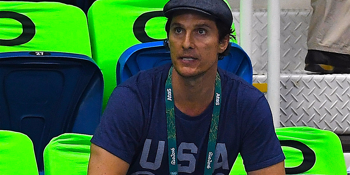 Matthew McConaughey at Rio 2016.