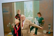 David Hockney pozuje do zdjęcia  z Celią Birtwell. 