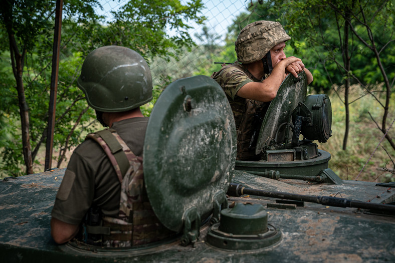 Ukraińscy żołnierze w okolicach Bachmutu. 4.08.2023 r.