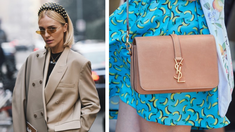 kobieta, torebka, mokka mousse