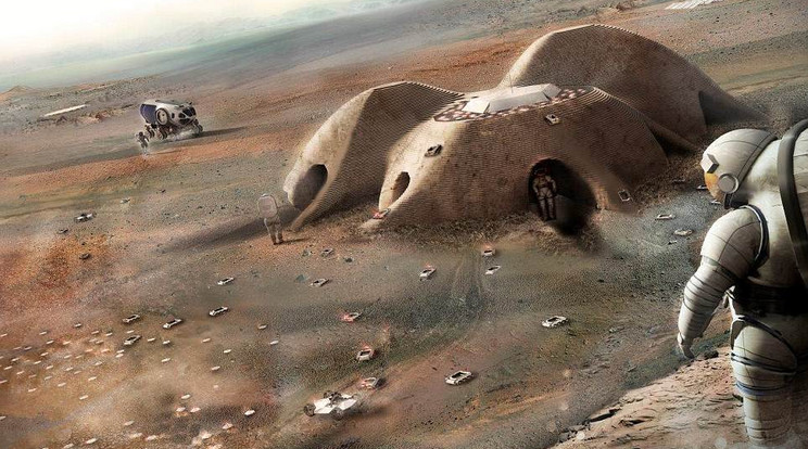 A kutatók szerint így nézne ki az a ház,
amely idővel a Marson
épülhetne fel