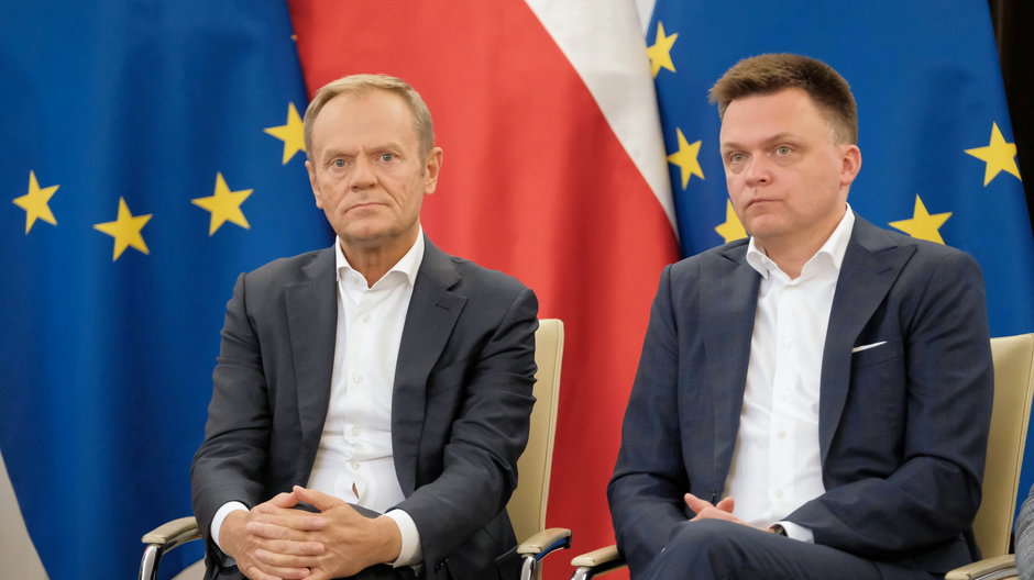 Donald Tusk i Szymon Hołownia