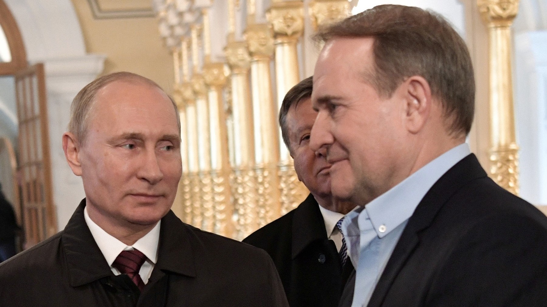 Ruský prezident Vladimir Putin a Viktor Medvedčuk.