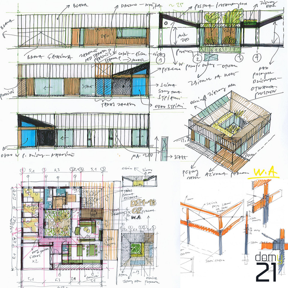 Nowoczesny dom z atrium. Ten projekt zachwyca