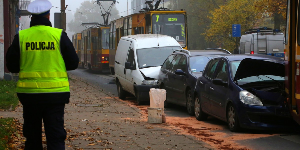 Wypadek przy Przybyszewskiego w Łodzi 