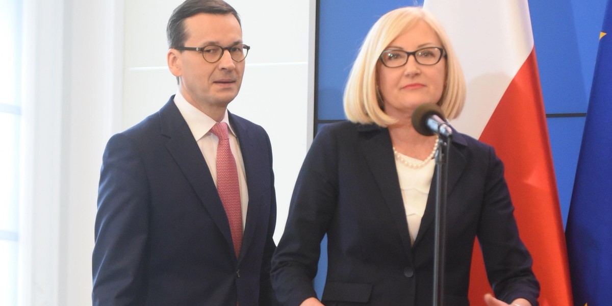 Mateusz Morawiecki i Joanna Kopcińska