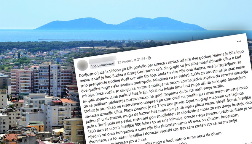 Zoranova objava o letovanju u Albaniji