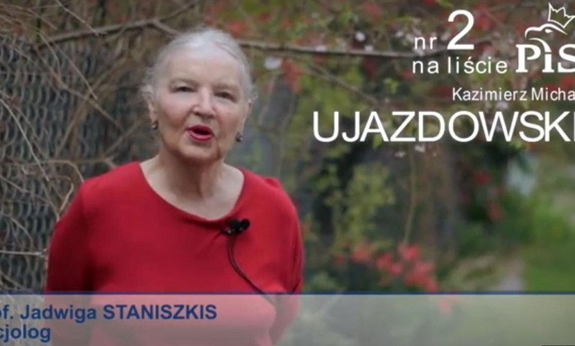 Jadwiga Staniszkis w spocie Kazimierza Ujazdowskiego z PiS
