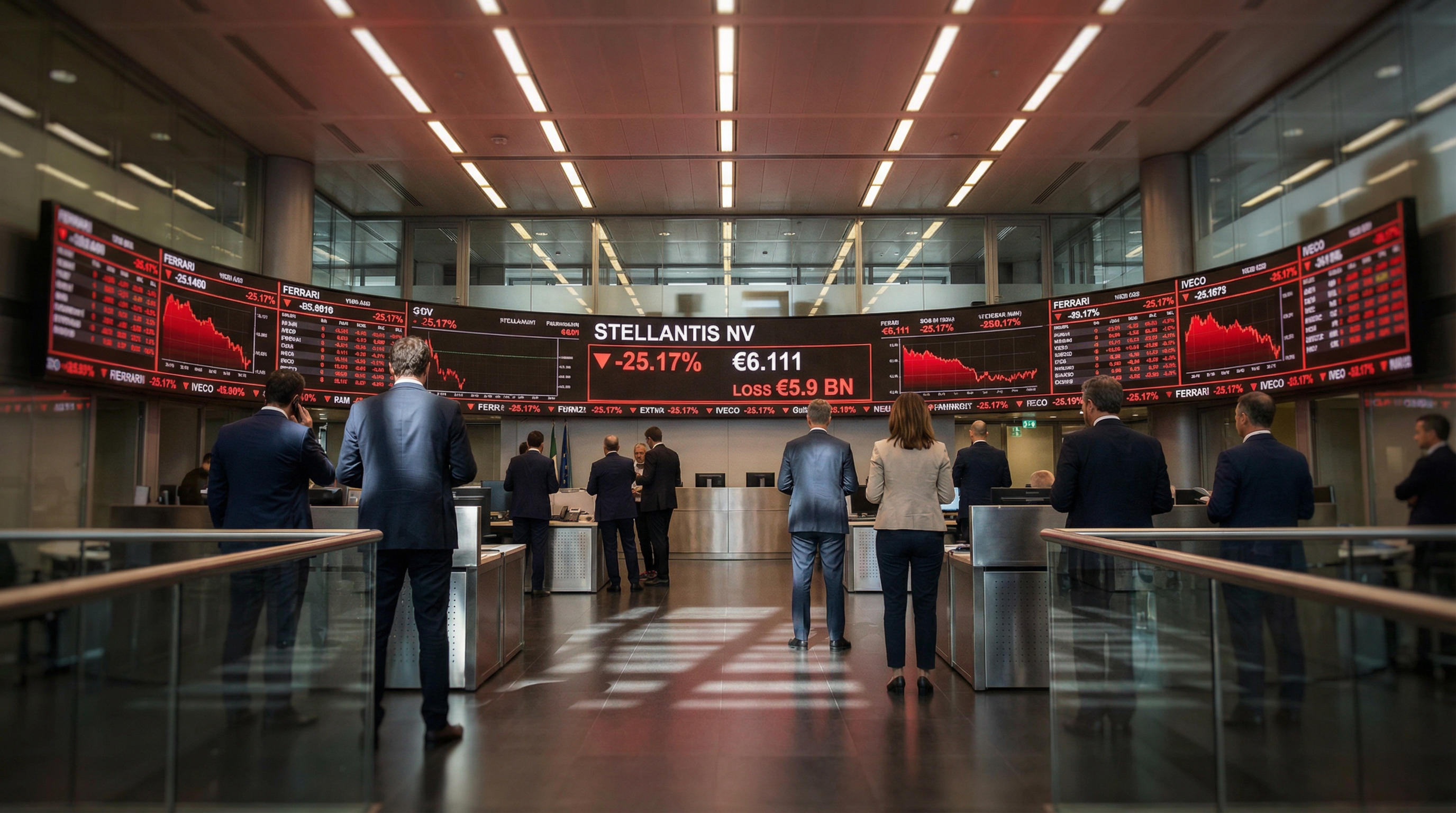 Stellantis crolla del 25% in Borsa e brucia quasi 6 miliardi in una seduta