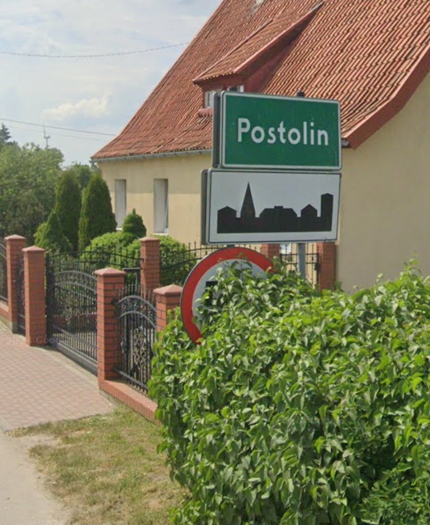 Tablica miejscowości Postolin pod Sztumem