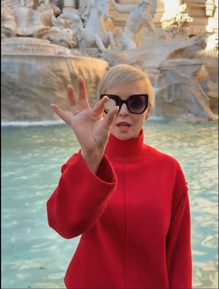 Moderátorka Kvetka Horváthová počas výletu v Ríme. 