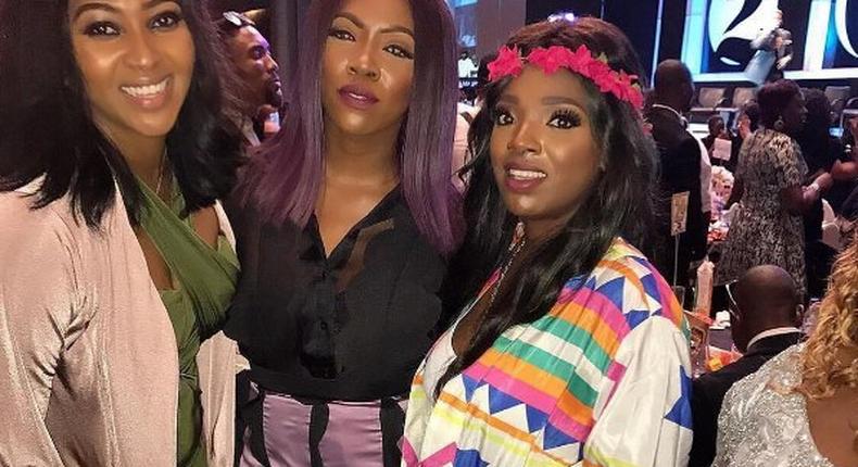 Lilian Esoro, Tiwa Savage and Annie Idibia at Ali Baba's spontaneity 