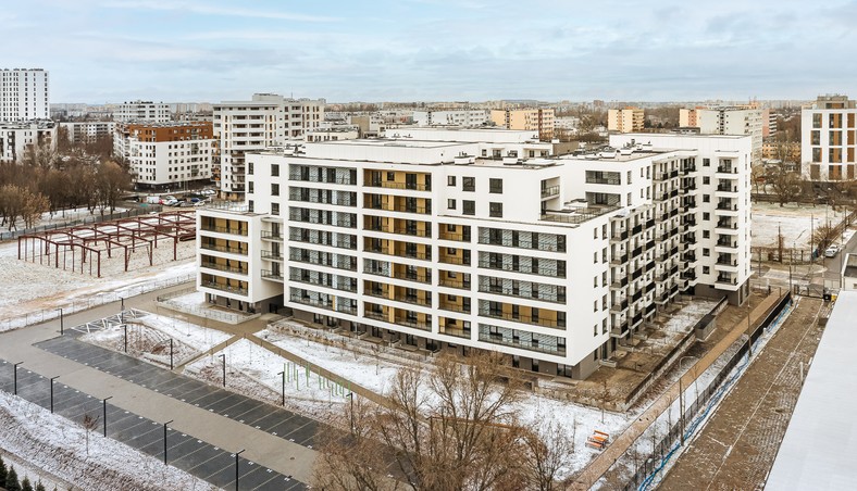 Apartamentowiec wybudowany przez Profit Development przy ul. Nakielskiej 5 w Warszawie