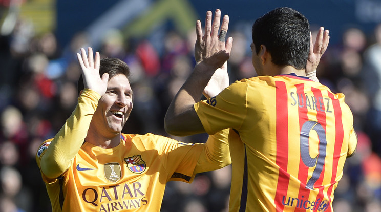 Messi gólpasszt adott Suáreznek /Fotó: AFP