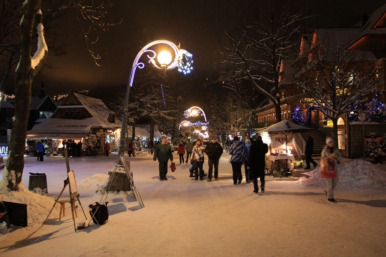 Zakopane, Krupówki zimą