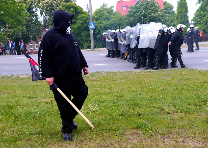 Policja podczas zamieszek w Gdańsku