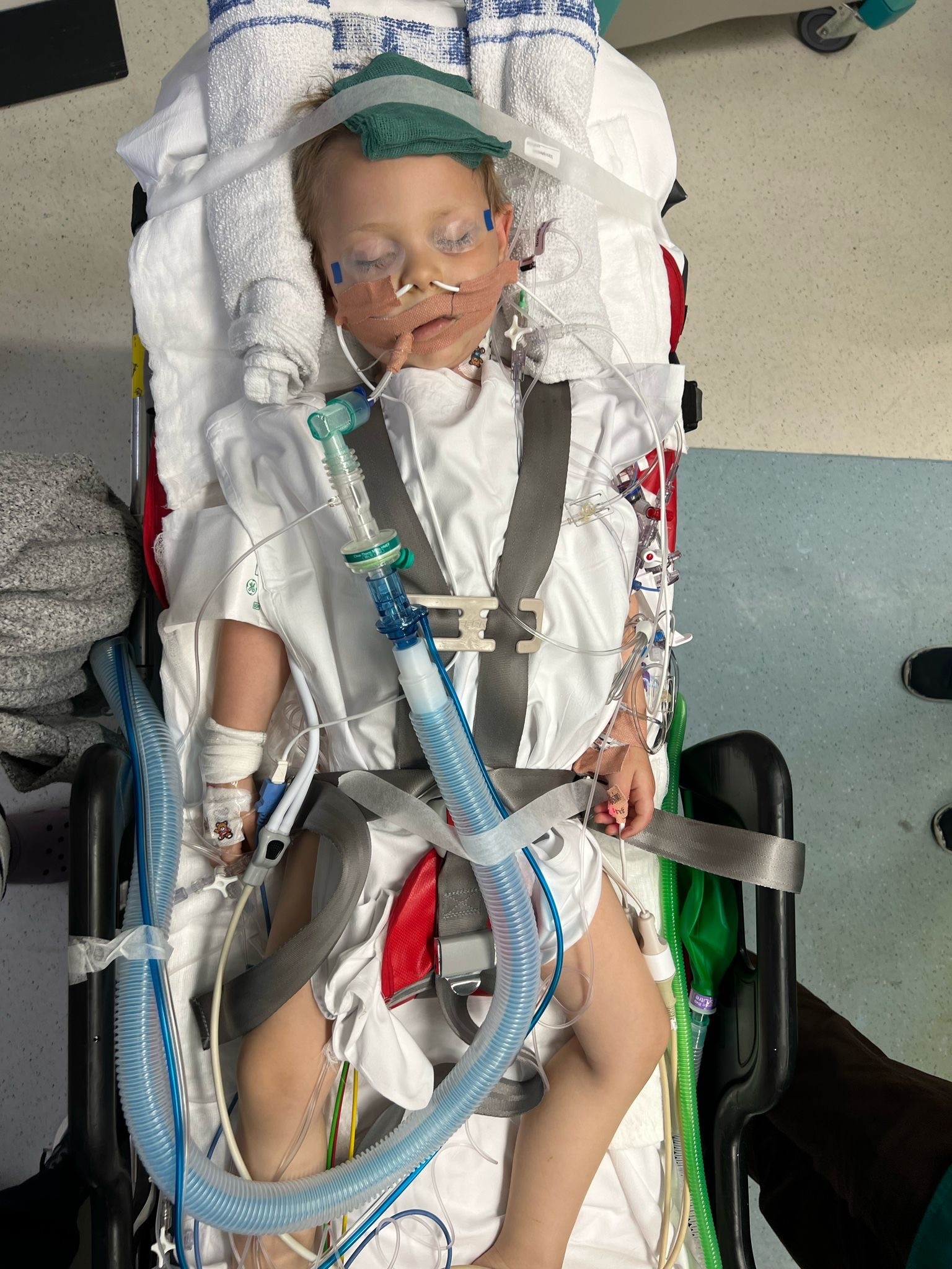 Felix počas hospitalizácie v nemocnici.