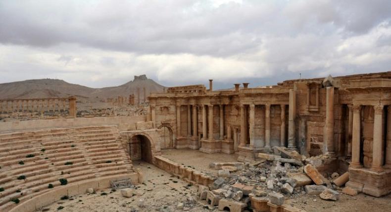 The Roman amphitheatre in the ancient city of Palmyra in central Syria is one of the sites ransacked by the Islamic State group