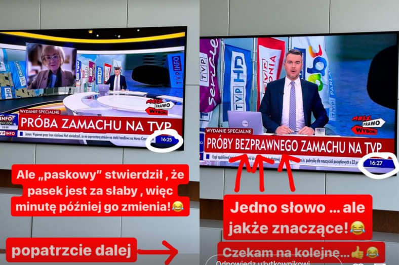 Piotr Gąsowski komentuje paski w TVP