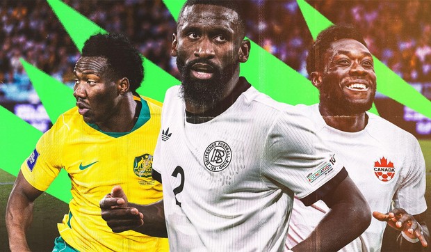 Nestori Irankunda, Antonio Ridiger i Alfonso Dejvis predstavljaju Australiju, Nemačku i Kanadu na Svetskom prvenstvu - i svi imaju veze sa Afrikom kao izbeglice. | Foto: BBC