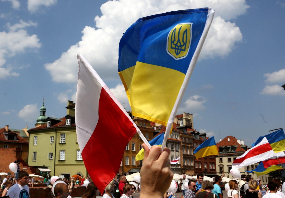Ukraina Manifestacja Polaków na Ukrainie. Rosja wynajęła statystów
