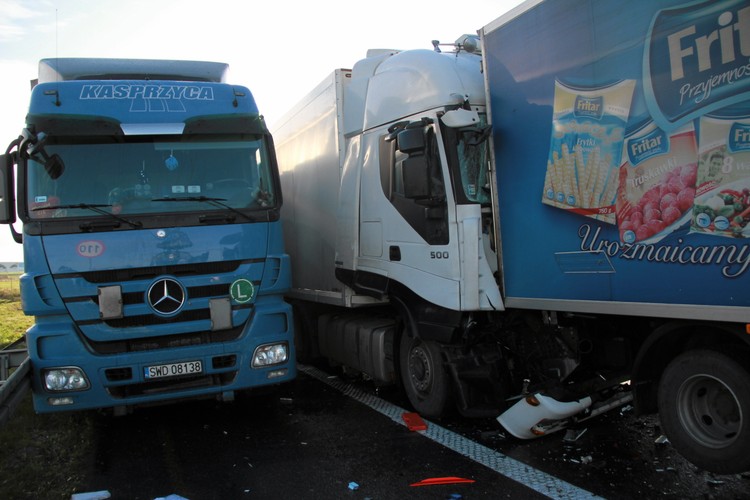 Karambol na autostradzie A4