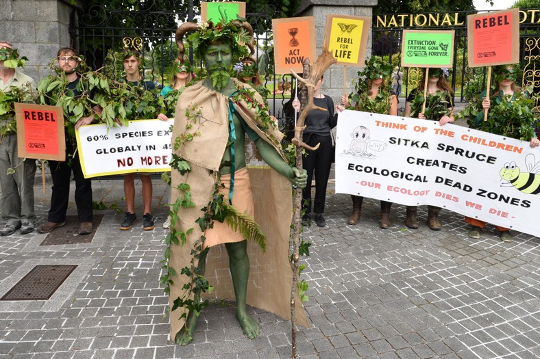 Protest "Extinction Rebellion" w Irlandii