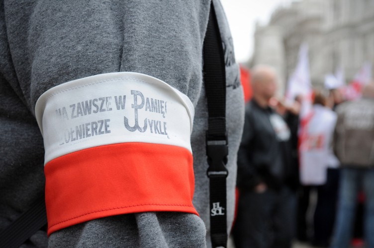 Protest Polaków przed Downing Street w Londynie