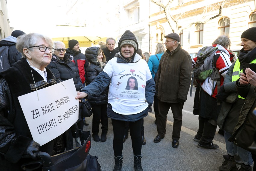 Protest u Zagrebu zbog smrti novinara Vladimira Matijanića u avgustu 2021.