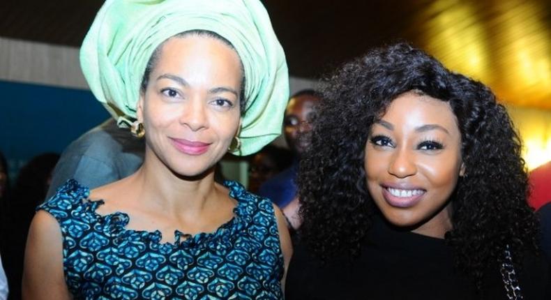 Rita Dominic and Ifeoma Fafunwa at the 'Hear Word' show