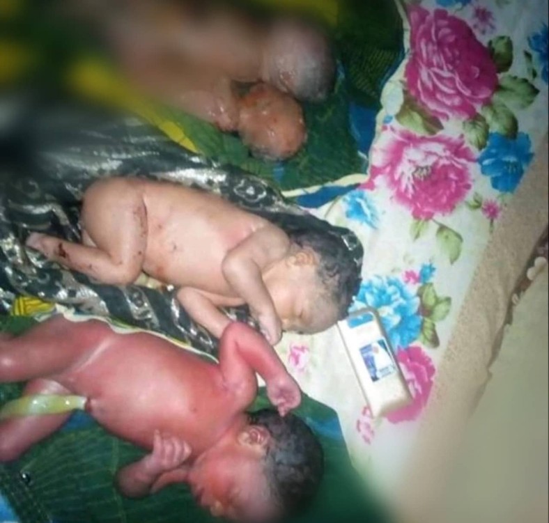 Zainab’s quadruplets. Image: Daily Post