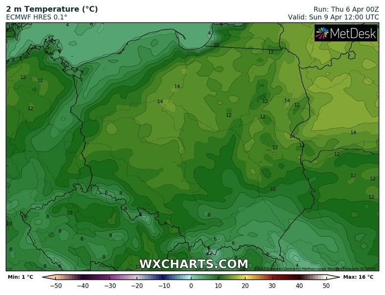 W święta czeka nas ocieplenie, ale nie wszędzie będzie ono równie spore. Słupki rtęci miejscami sięgną ok. 15 st. C.