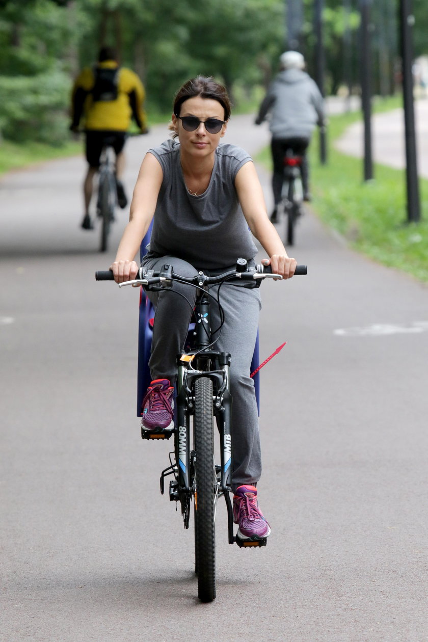 Katarzyna Glinka na rowerze