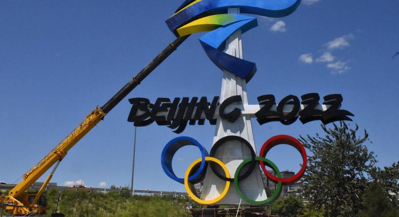 The 2022 Beijing Winter Olympics logo.