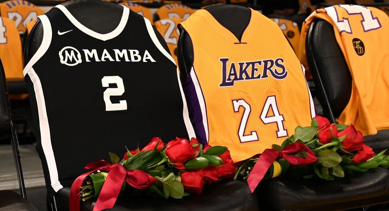 kobe bryant gianna bryant courtside empty seats lakers game