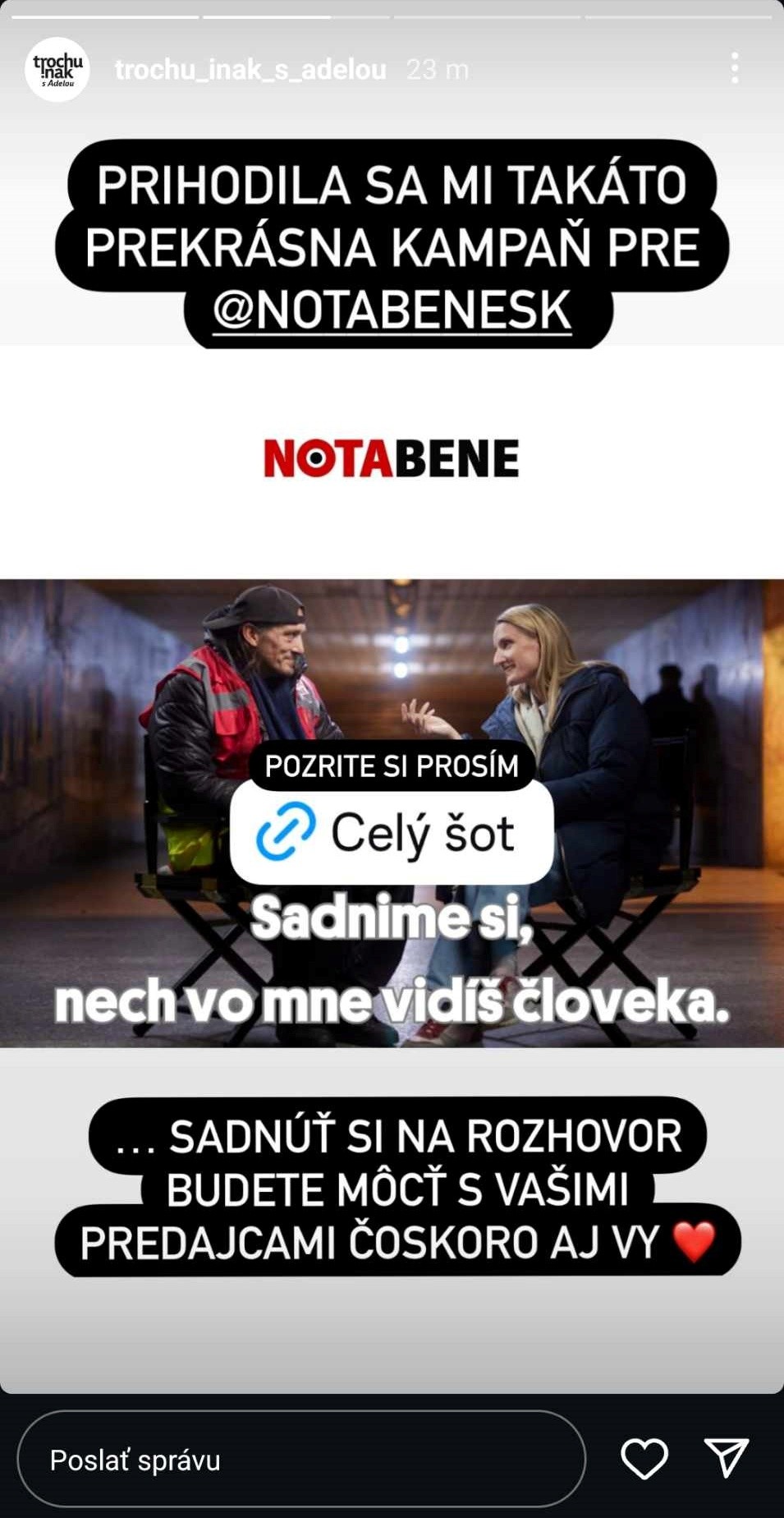 Súčasťou kampane je Adela Vinczeová.